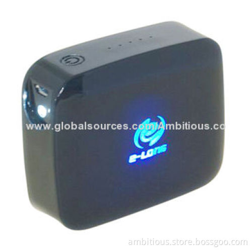 Power bank with LED logo, OEM shiny logo for promotion
